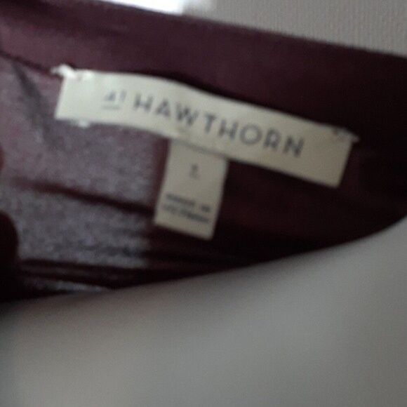 41 Hawthorn top s dark maroon wine red knit tunic top shirt classic career - Picture 4 of 6